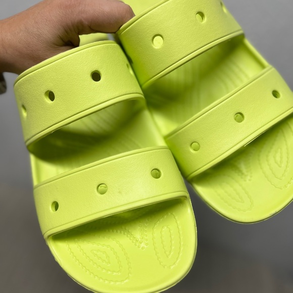 CLASSIC CROCS SANDAL LIME GREEN (DOUBLE STRAP) sz 12 - Picture 5 of 6